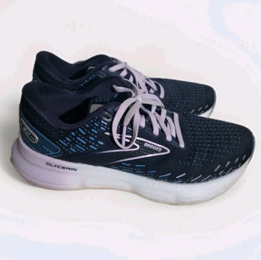 Brooks Glycerin 20 Running Shoes Sneakers Womens Size 8 B Medium Blue